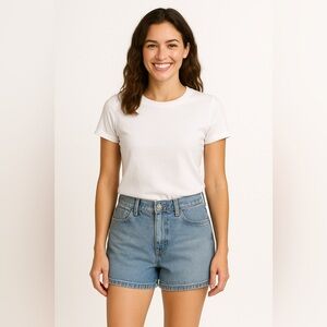 Tommy Hilfiger Boyfriend Jean Short 4.5 Inseam Indigo Sz 12